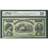 Image 1 : 1902 $4 DC-17b #132727 PMG VF20 Tough to find in this condition. Rare.