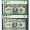 Image 1 : 1923 $1 DC-25n & 25o PCGS VF30. Lot of 2 notes.