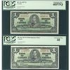 Image 1 : 1937 $1 BC-21a & BC21c PCGS EF40. Lot of 2 notes.