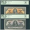 Image 1 : 1937 $10 BC-24b AU53 & BC-26c EF40. Lot of 2 PCGS notes both designated Apparent.