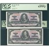 Image 1 : 1937 $10 BC-24c PCGS CH UNC 63PPQ. Lot of 2 notes.