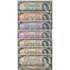 Image 1 : 1954 Devils Face Low Serial Number Set. Includes $1 to $100 Coyne-Towers notes all original Crisp UN