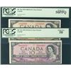 Image 1 : 1954 $10 BC-32a & $100 BC-35a PCGS AU50. Lot of 2 notes.