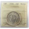 Image 1 : 1938 50¢ ICCS MS63.