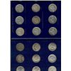 Image 1 : 1935 to 1965 $1 Set in blue Uni-Safe Album. Date set of 35 coins EF to UNC. Includes 1945, 1947(3) a