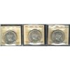 Image 1 : 1935 $1 ICCS MS65. Lot of 3 almost full white and lustrous issues. (KW025, WX638, II479).