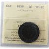 Image 1 : 1858 1¢ ICCS VF20.