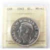 Image 1 : 1945 $1 ICCS MS62. Lustrous white.
