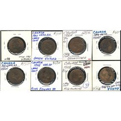 1899 1¢, 1900H, 1901(2), 1902, 1903, 1904 & 1905. Lot of 8 coins AU to UNC with lustre.