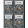 Image 1 : 1938 1¢, 1939, 1940 & 1949 A Btwn PCGS MS65RD. Lot of 4 gem examples.
