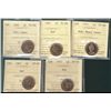 Image 1 : 1960 1¢, 1967, 1971 PL66, 1967 & 1970 SP65. Lot of 5 ICCS coins.