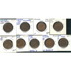 1908 1¢, 1909, 1910, 1912, 1913, 1915, 1916, 1917 & 1919. Lot of 10 coins all AU to UNC with lustre.