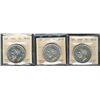 Image 1 : 1950 $1 regular, 1950 Arnp MS63 & SWL EF40. Lot of 3 ICCS coins.