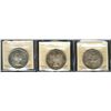 Image 1 : 1955 $1, 1957 & 1958 $1 ICCS MS64. Lot of 3 coins.