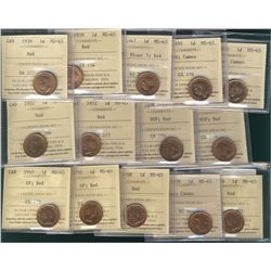 1939(2) 1¢, 1947 ml Blt, 1950(3), 1950(2), 1952(2), 1953 NSF(2), 1955(2), 1958 & 1959(2) all ICCS MS