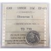 Image 1 : 1880H 10¢ Obv 1 ICCS EF40.