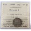 Image 1 : 1881H 10¢ Obv 2 ICCS VF30.