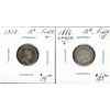 Image 1 : 1886 Lg 6 & 1910 10¢. Lot of 2 coins both Fine+. (PBA).
