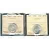 Image 1 : 1917 25¢ & 1936 ICCS AU50. Lot of 2 coins.