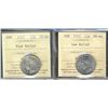 Image 1 : 1952 HR & LR 25¢ ICCS MS64. Lot of 2 coins.