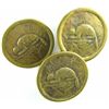 Image 1 : HBC Brass Buttons(3). Design shows a beaver on a dam with H.B stamped on the Obv. 25mm.