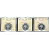 Image 1 : 1961 50¢ ICCS PL66 Heavy Cameo. Lot of 3 coins.