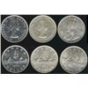 Image 1 : 1936, 1954 & 1955 $1. Lot of 3 UNC coins.