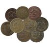 Image 1 : Breton 569a Devins & Bolton countermarked coins: Group of 9 different pieces: 5 on U.S. large cents 
