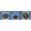 Image 1 : CH#PC-6D BR:719 & BR:585 MS60 along with 1967 Centennial Silver $1 Gold Plated MS64. Lot of 3 CCCS c