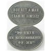 Image 1 : B.262 (ST-202A1) Stock token, oval shape, S over A, full luster BU (R4).