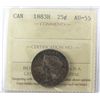 Image 1 : 1883H 25¢ ICCS AU55. A really nice example.