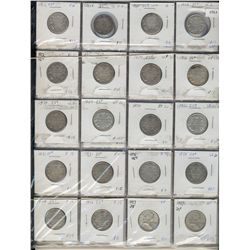 1903 to 1967 25¢ collection. Includes 1903-1906, 1912, 1913, 1917-1919, 1927, 1929, 1930(2), 1931(2)