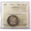 Image 1 : 1919 25¢ ICCS MS63. Attractive tones and lustre for grade.