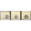 Image 1 : 1941 25¢, 1942 & 1943 ICCS MS64. Lot of 3 coins.