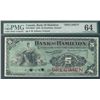 Image 1 : The Bank of Hamilton, 1904 $5 CH-345-18-02S Specimen PMG UNC 64. A great example and rarely offered.