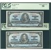 Image 1 : 1937 $5 BC-23b & BC-23c PCGS AU58. Lot of 2 notes.