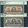 Image 1 : 1937 $10 BC-24a & $2 BC-22a PCGS VF20. Lot of 2 notes with the $2 showing minor staining.