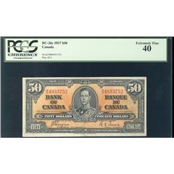 1937 $50 BC-26c #BH4933752 PCGS EF40.