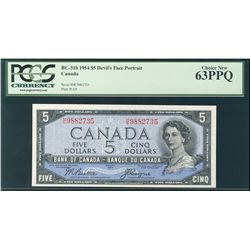 1954 $5 BC-31b #HC9882735 PCGS CH UNC63PPQ.