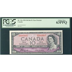 1954 $10 BC-32a #CD5085607 PCGS CH UNC 63PPQ.