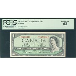1954 $1 BC-37bA #*NY0730312 PCGS CH UNC63.