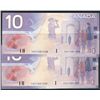 Image 1 : 2000 $10 BC-63a #FDY1081208/209 Crisp UNC. Lot of 2 notes.