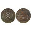 Image 1 : Token Br: 526, CH#PC-2B, 1842 Bank of Montreal. Proof Chocolate brown with light tint of red example
