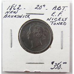 N.B. 1862 20¢ Abt EF. (PBA).