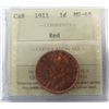 Image 1 : 1911 1¢ ICCS MS65RD. Full red lustre.