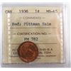 Image 1 : 1936 1¢ ICCS MS65RD.