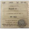 Image 1 : 1900 5¢ Round 0 ICCS EF40.