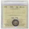 Image 1 : 1901 5¢ ICCS MS63.