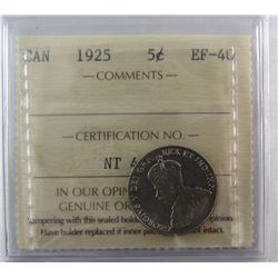 1925 5¢ ICCS EF40.