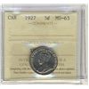 Image 1 : 1927 5¢ ICCS MS63.